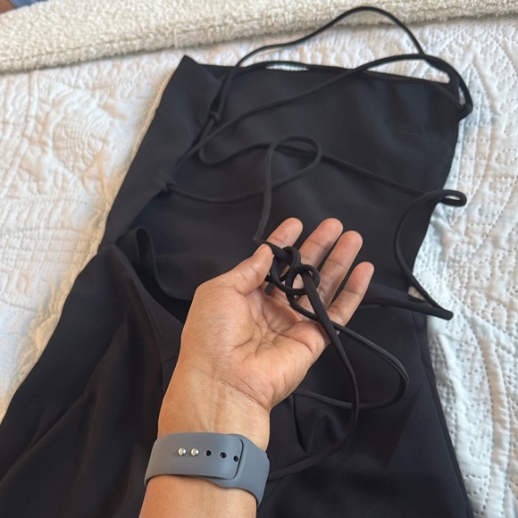 NBD Becky Black Backless Strappy Dress size large - Picture 6 of 9